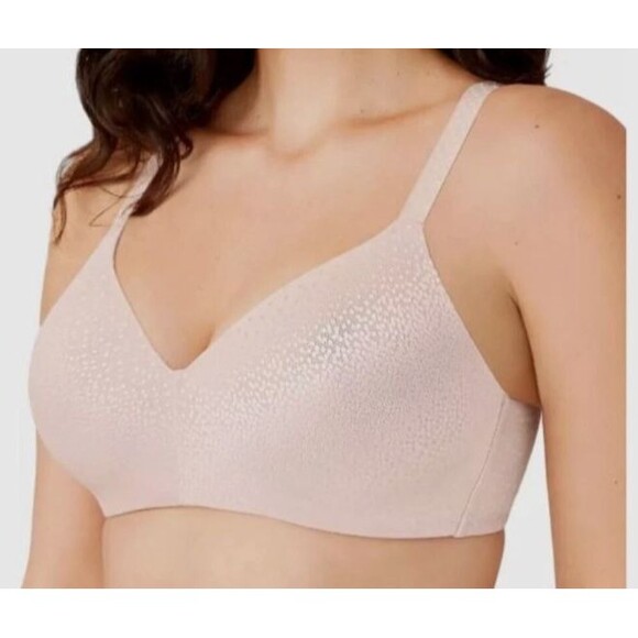 Wacoal Back Appeal Bra 40C Beige Shimmer Wire-Free Contour Cup Full Coverage EUC - Picture 3 of 11